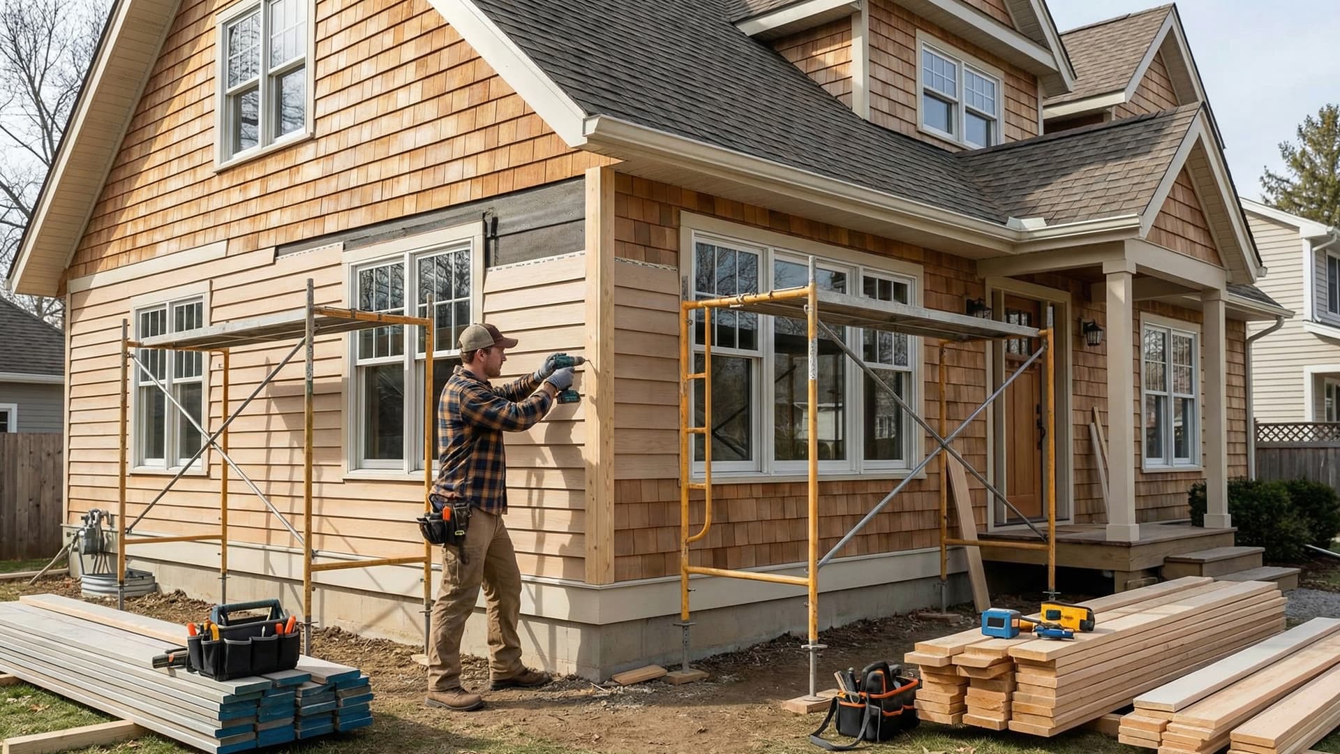 Remodeling contractor renovating a kitchen