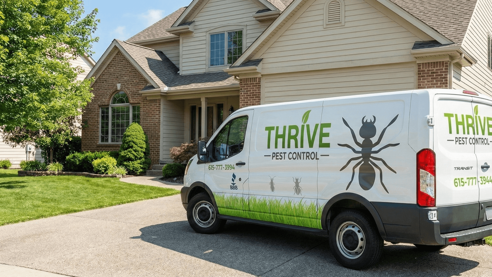 Pest control technician with equipment