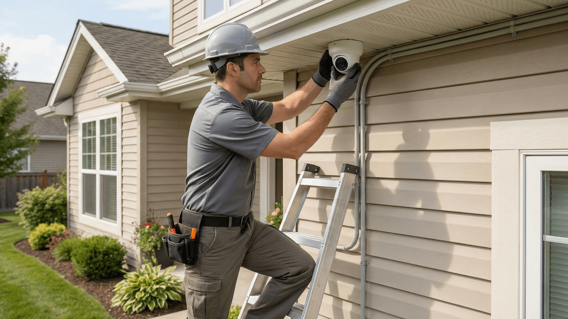 Security camera installation technician